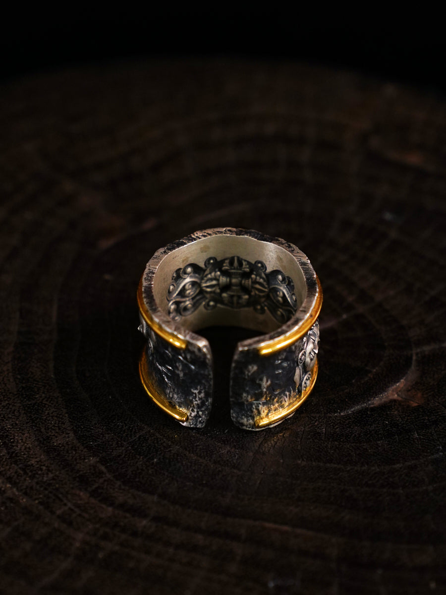 Empowered Clarity Dzi Silver Ring