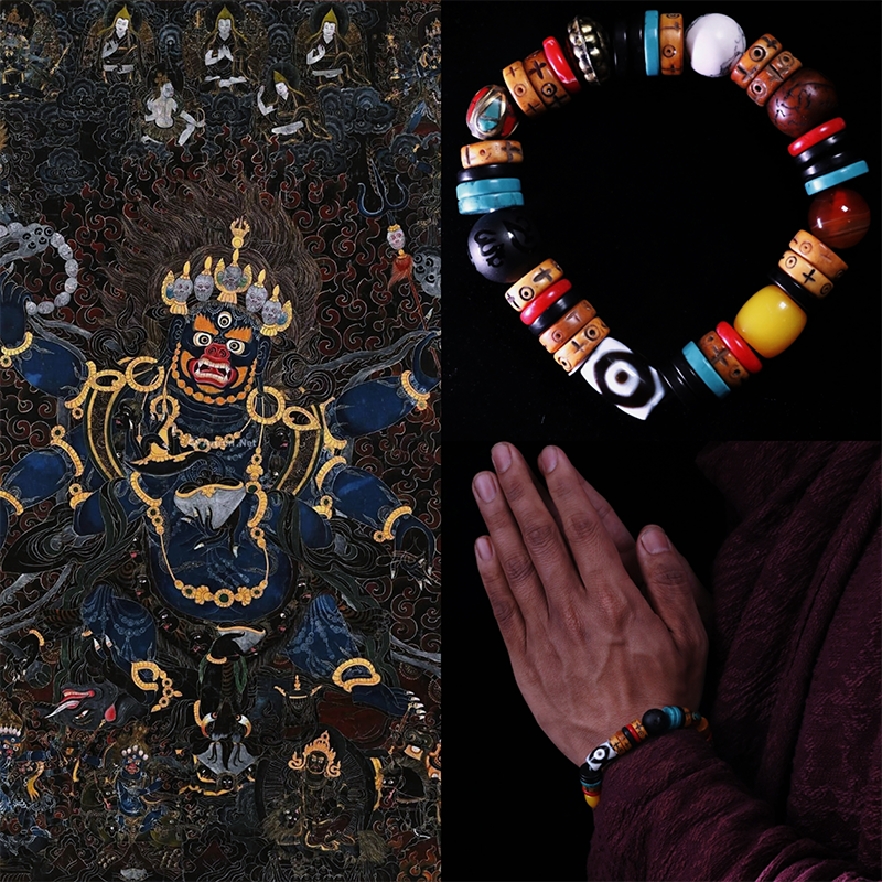 Protective Energy Dzi Tibetan Treasures Bracelet