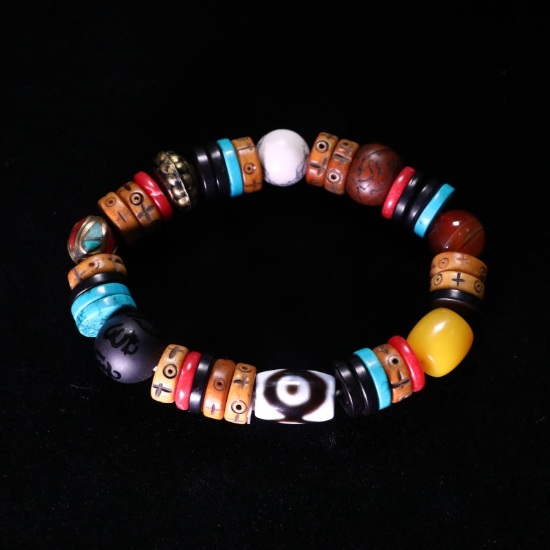 Protective Energy Dzi Tibetan Treasures Bracelet