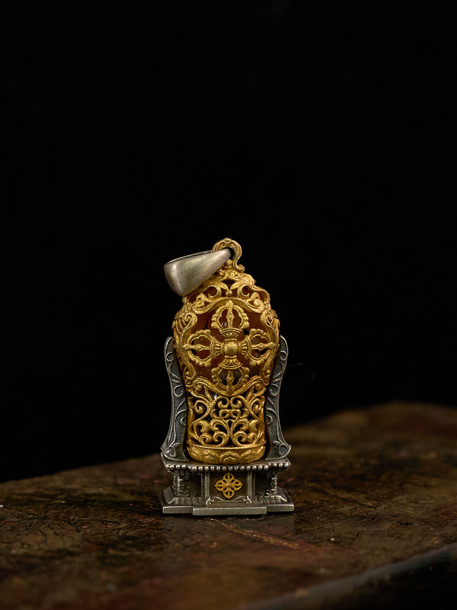 Divine Serenity Ganesha Agate Silver Necklace