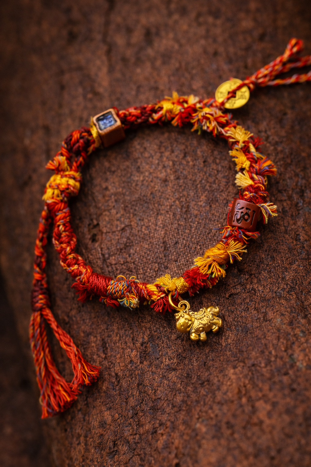 Fortune Blessing Tibetan Five-Color Cord Bracelet