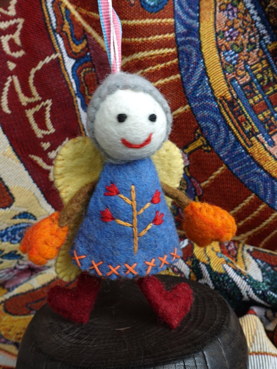 Handcrafted Yak Wool Angel Doll - Whimsical Charm and Handcrafted Perfection