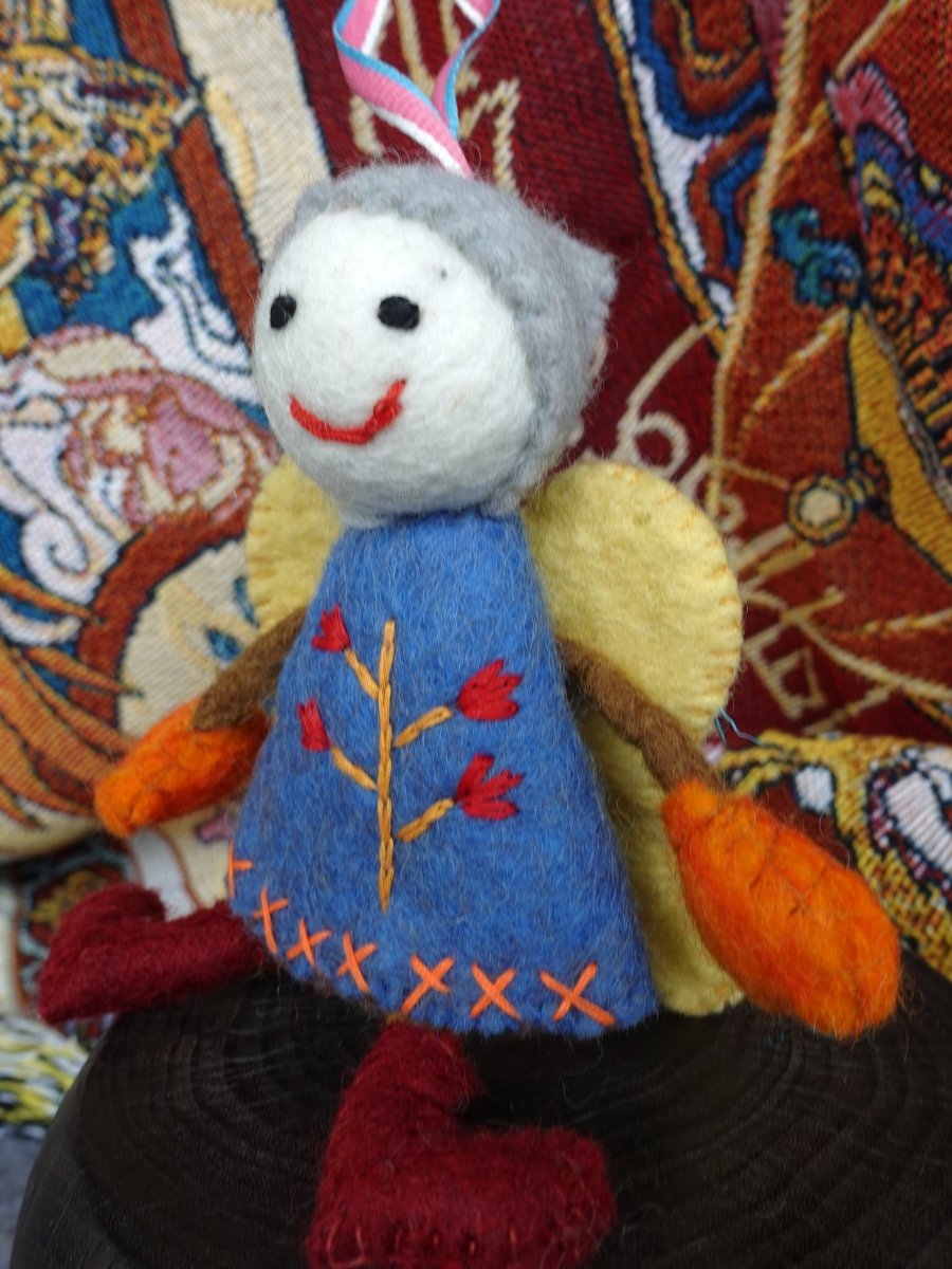 Handcrafted Yak Wool Angel Doll - Whimsical Charm and Handcrafted Perfection