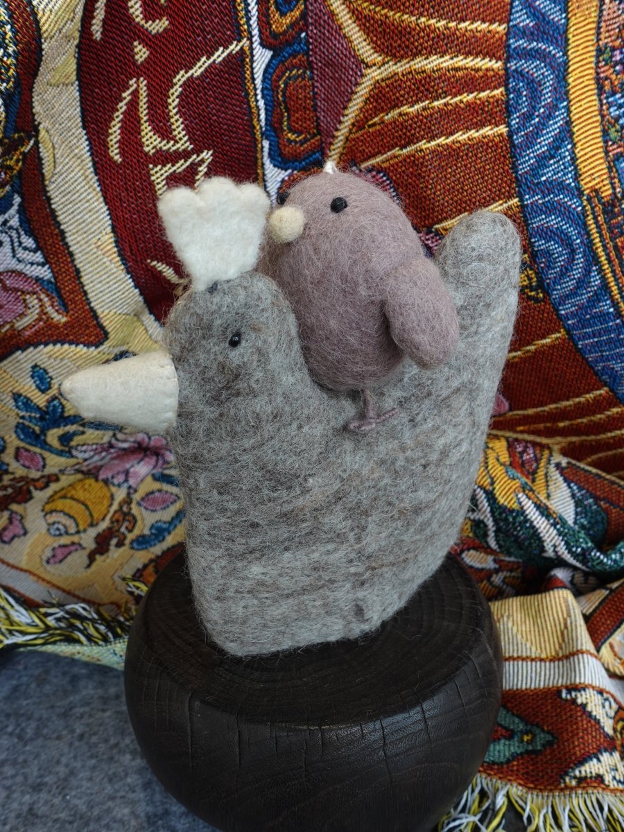 Handcrafted Yak Wool Bird - Cozy & Wholesome Felted Decoration
