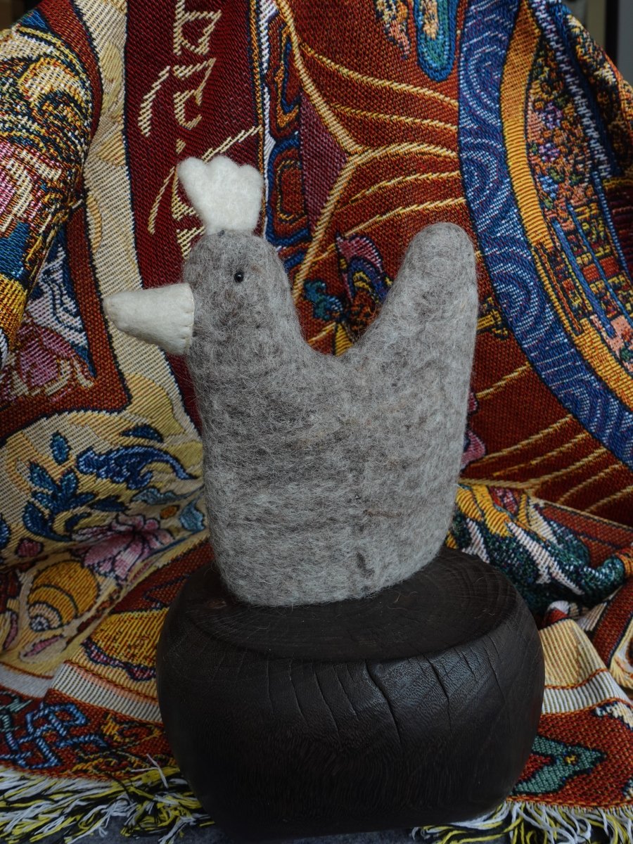 Handcrafted Yak Wool Bird - Cozy & Wholesome Felted Decoration