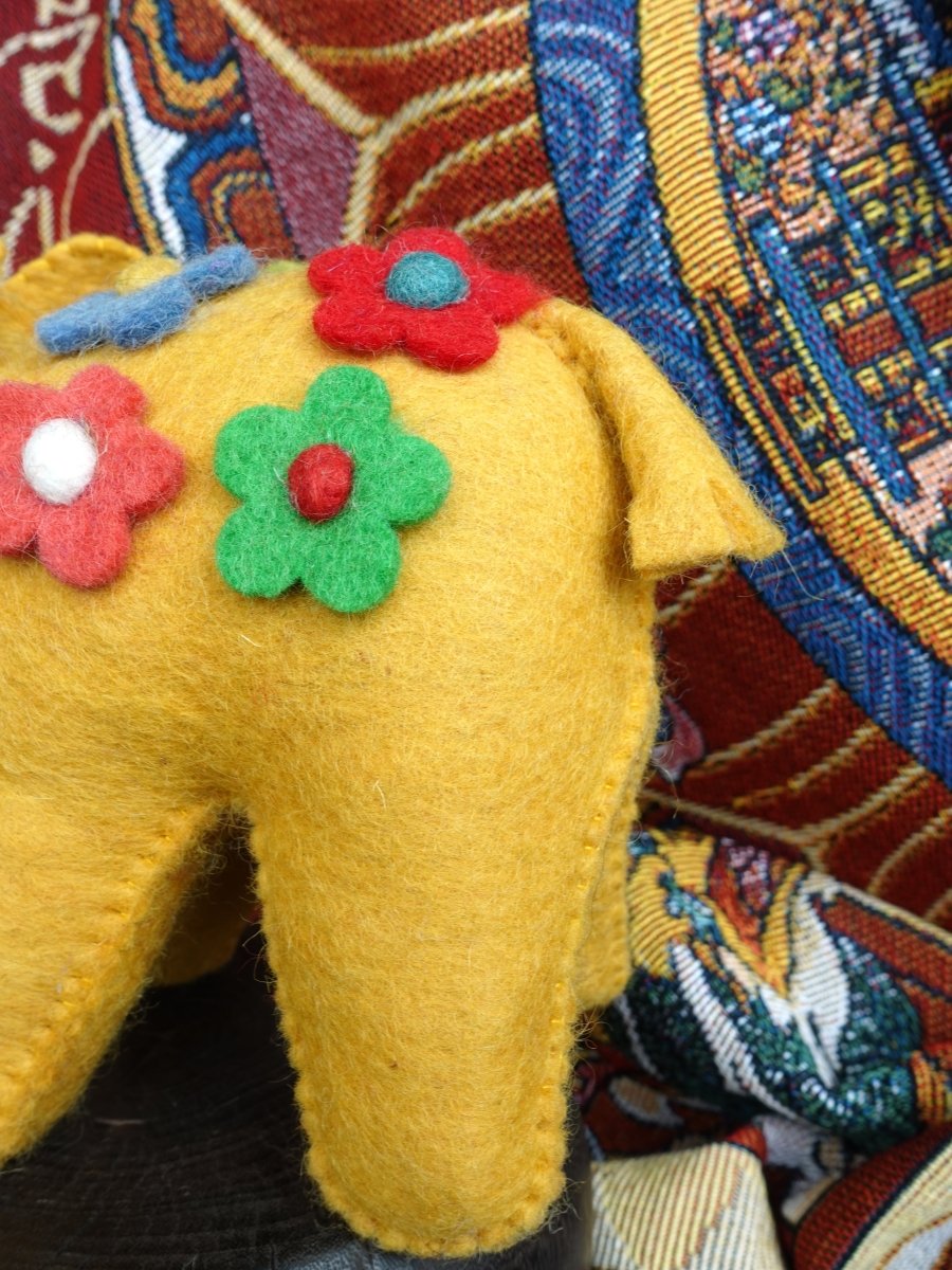 Handcrafted Yak Wool Elephant Figurine
