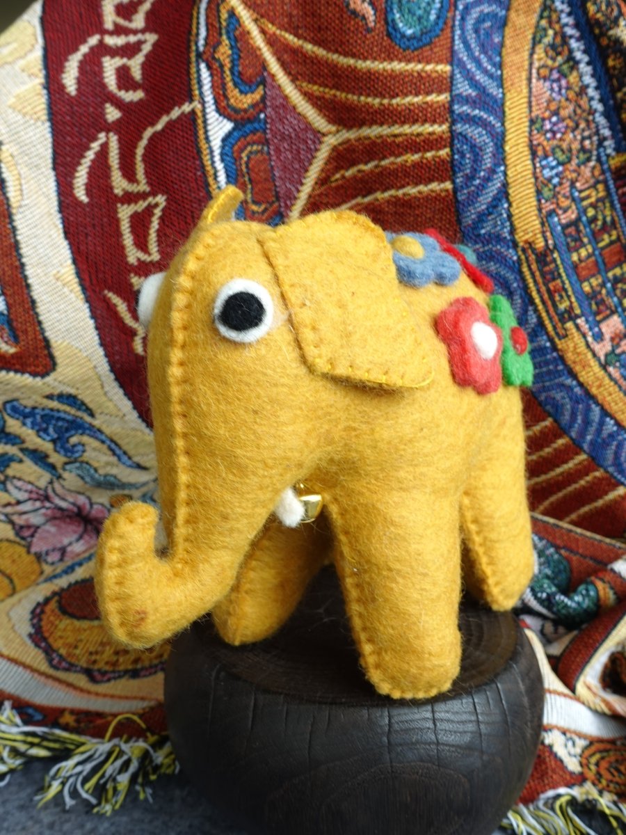 Handcrafted Yak Wool Elephant Figurine