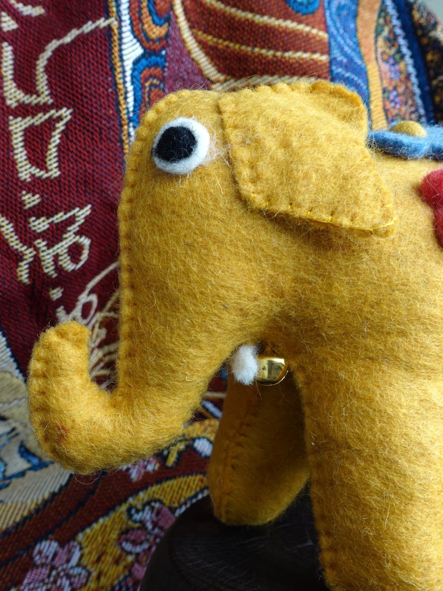 Handcrafted Yak Wool Elephant Figurine