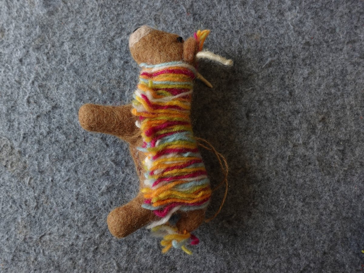 Handcrafted Yak Wool Felted Animal Figurine