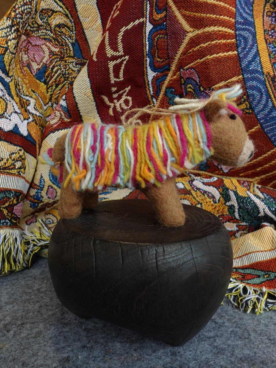 Handcrafted Yak Wool Felted Animal Figurine
