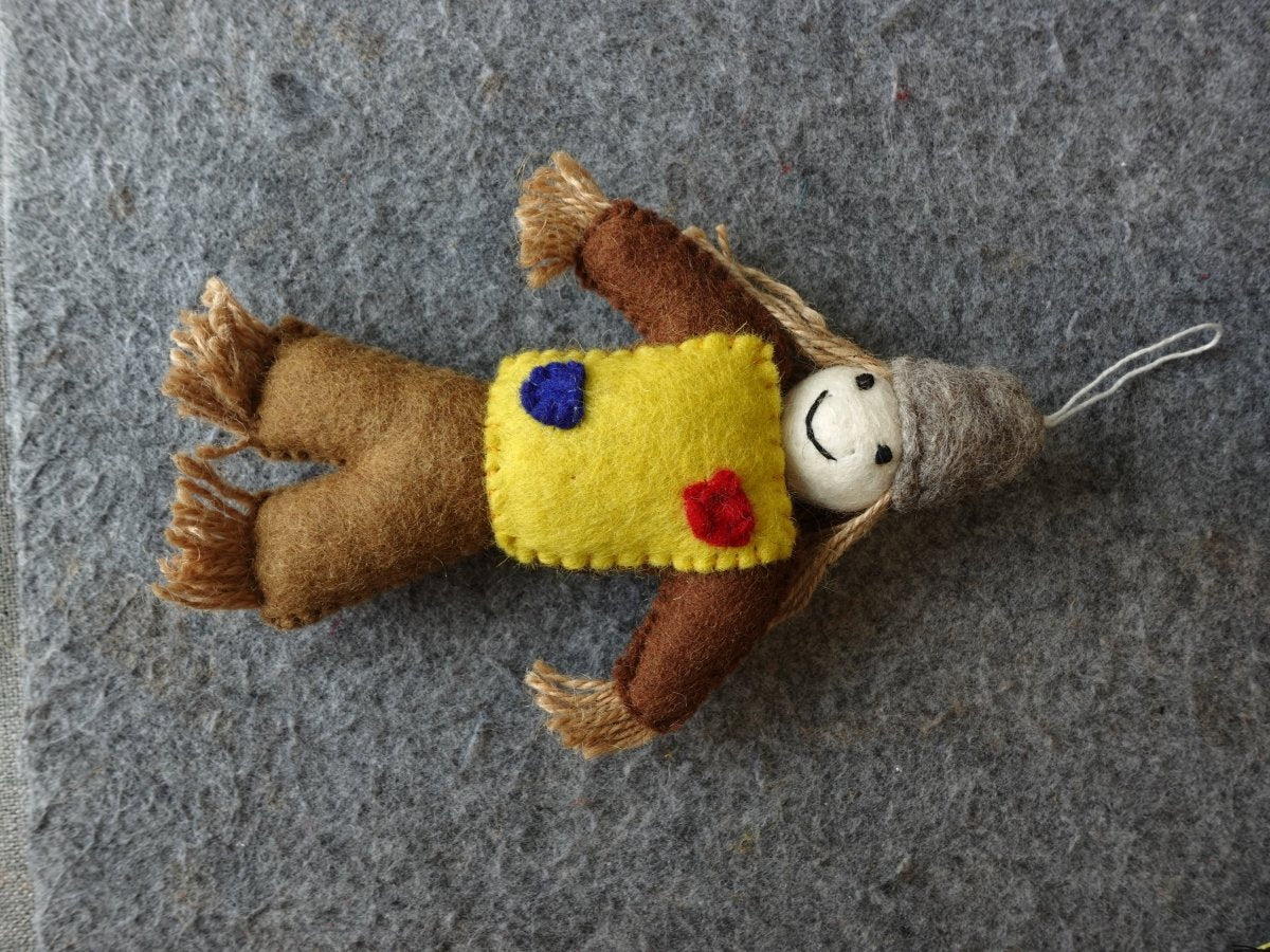Handcrafted Yak Wool Felted Doll – A Whimsical Display of Craftsmanship and Charm