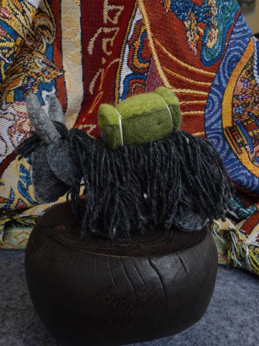 Handcrafted Yak Wool Felted Yeti Figurine
