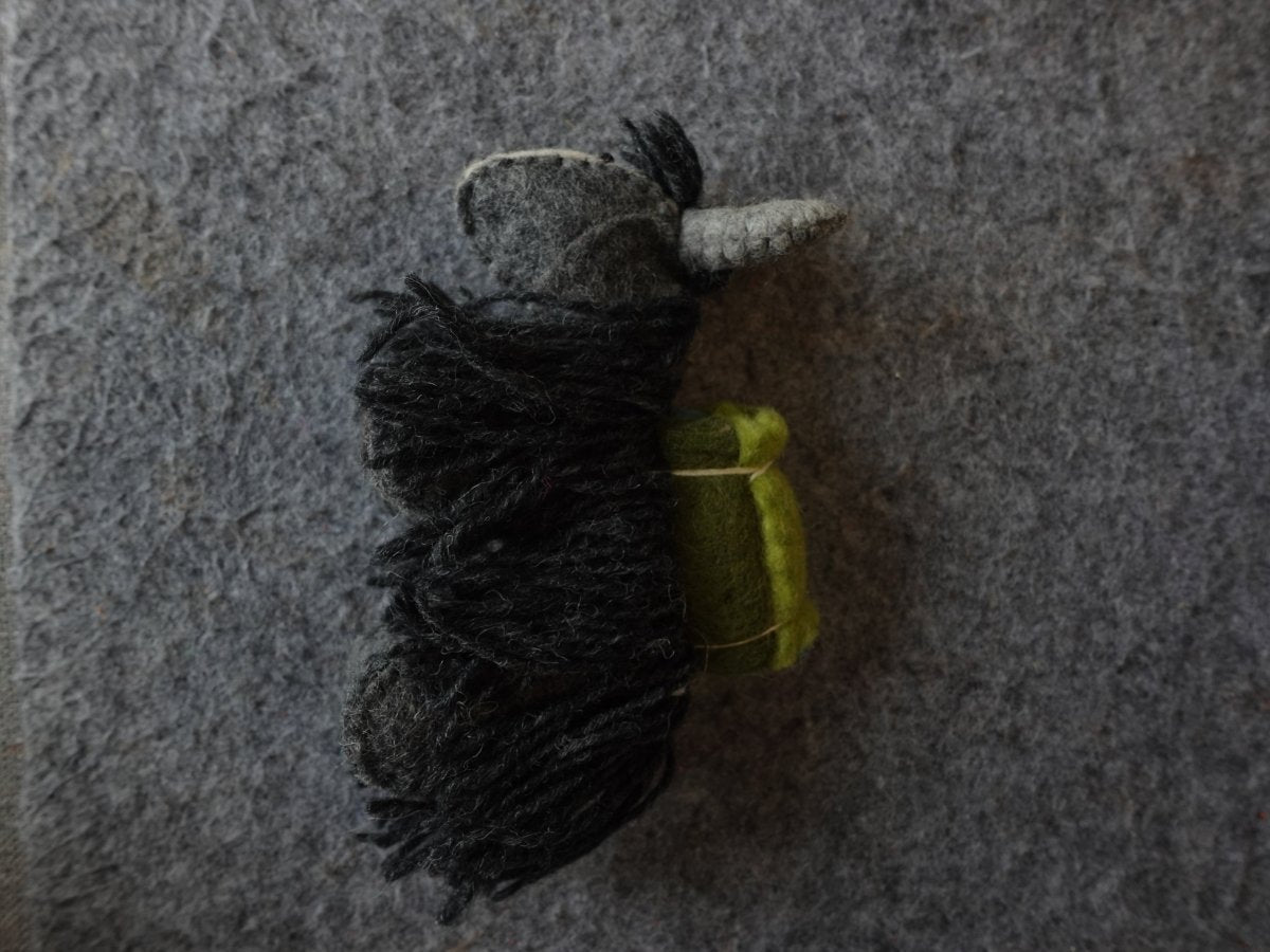 Handcrafted Yak Wool Felted Yeti Figurine