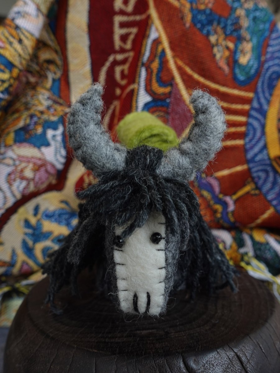Handcrafted Yak Wool Felted Yeti Figurine