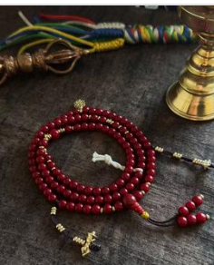 Colored Glaze Tibetan 108 Mala  Cotton