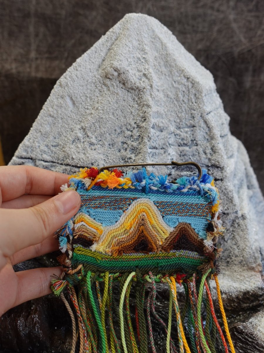 Kailash Handwoven Landscape Brooch and Bag Charm
