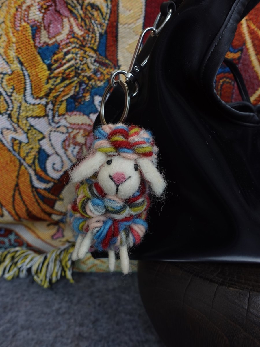 Rainbow Wool Sheep Ornament