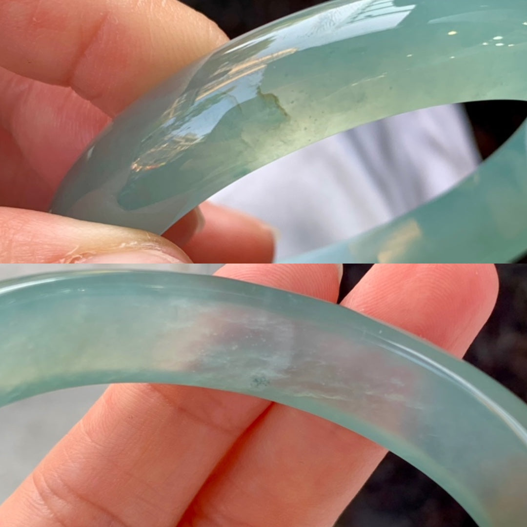 52.3-46.5-12.1-7.5 Ice-clear Imperial Concubine jade bangle