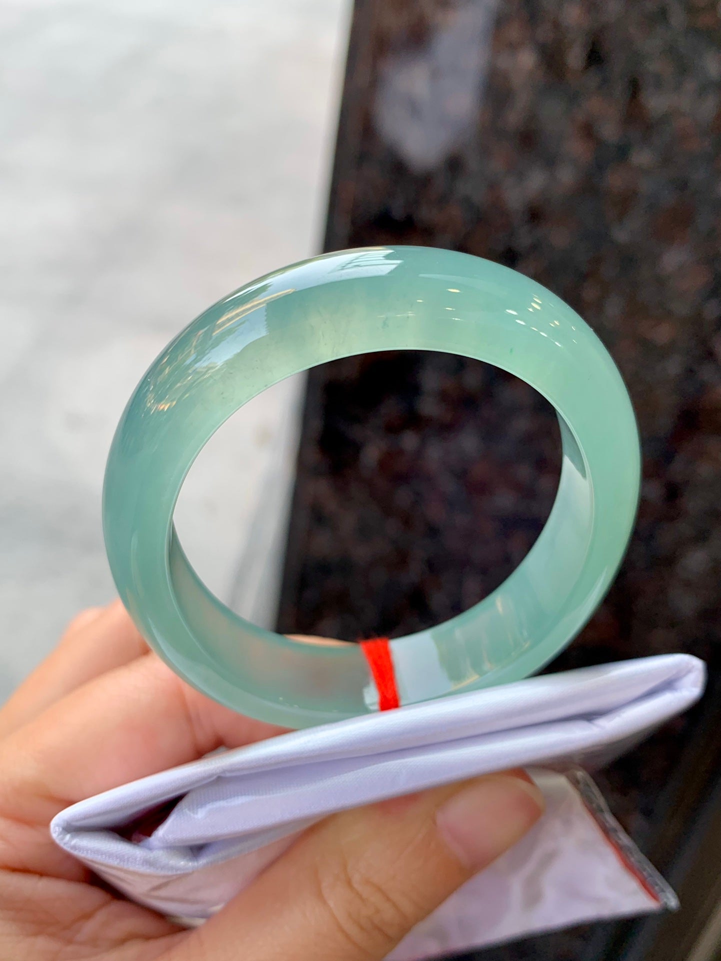 52.3-46.5-12.1-7.5 Ice-clear Imperial Concubine jade bangle