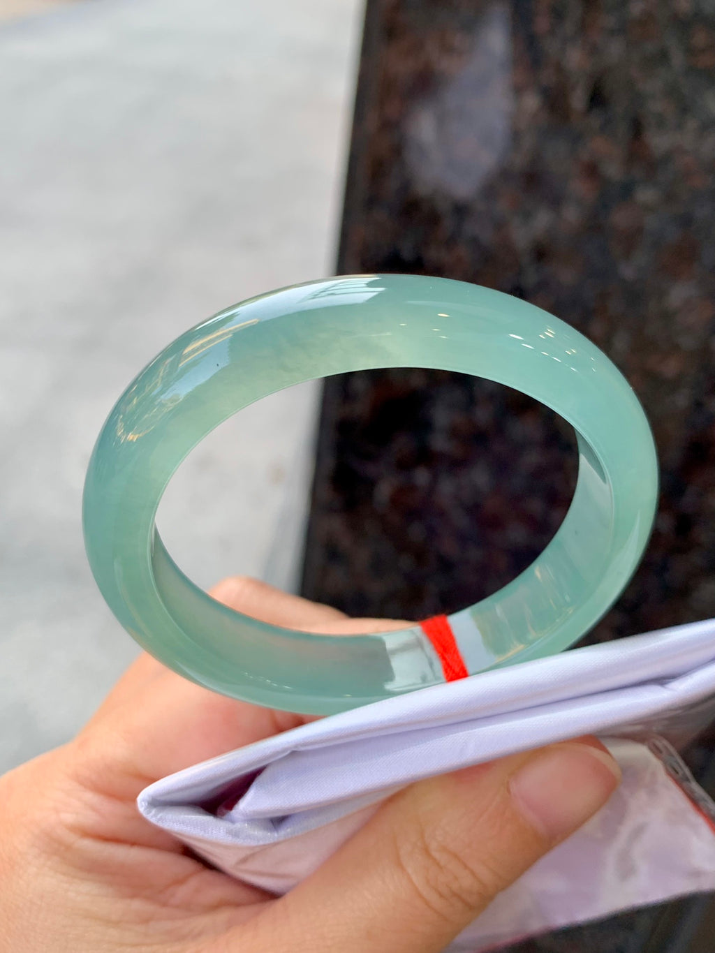 52.3-46.5-12.1-7.5 Ice-clear Imperial Concubine jade bangle