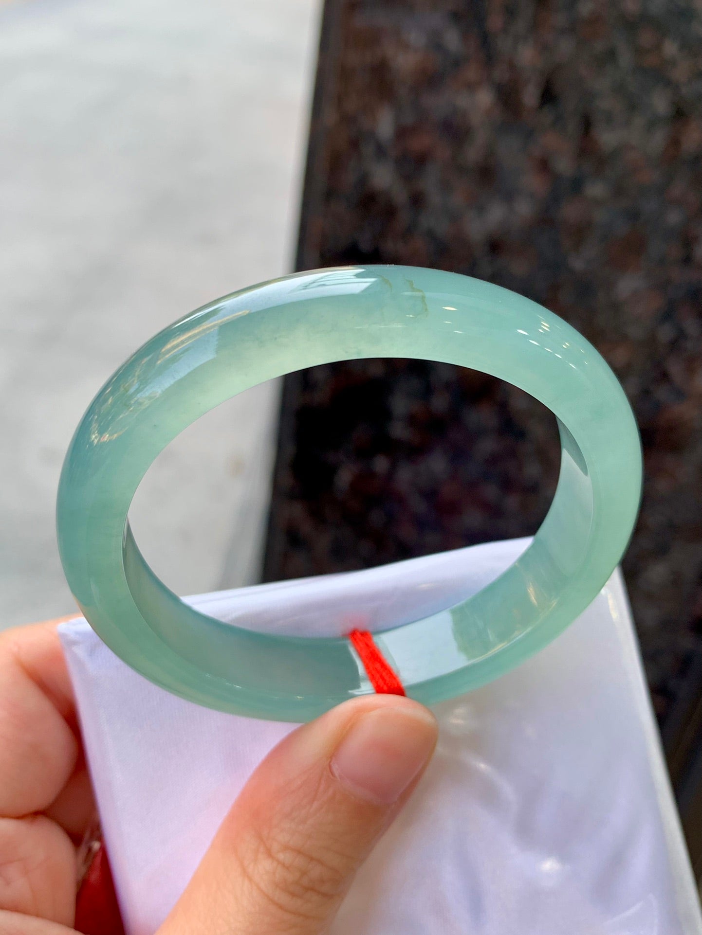 52.3-46.5-12.1-7.5 Ice-clear Imperial Concubine jade bangle