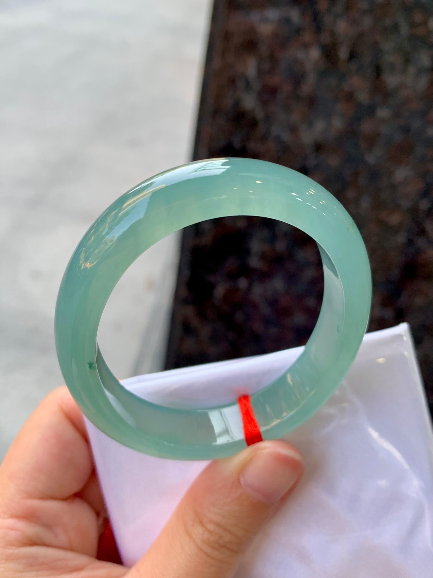 52.3-46.5-12.1-7.5 Ice-clear Imperial Concubine jade bangle