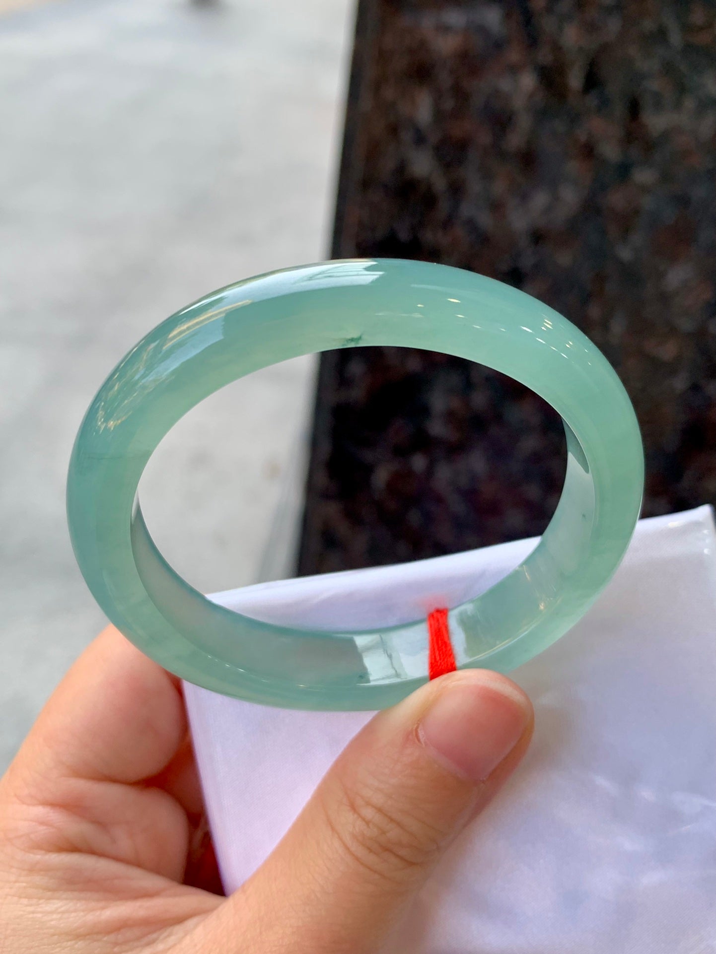 52.3-46.5-12.1-7.5 Ice-clear Imperial Concubine jade bangle